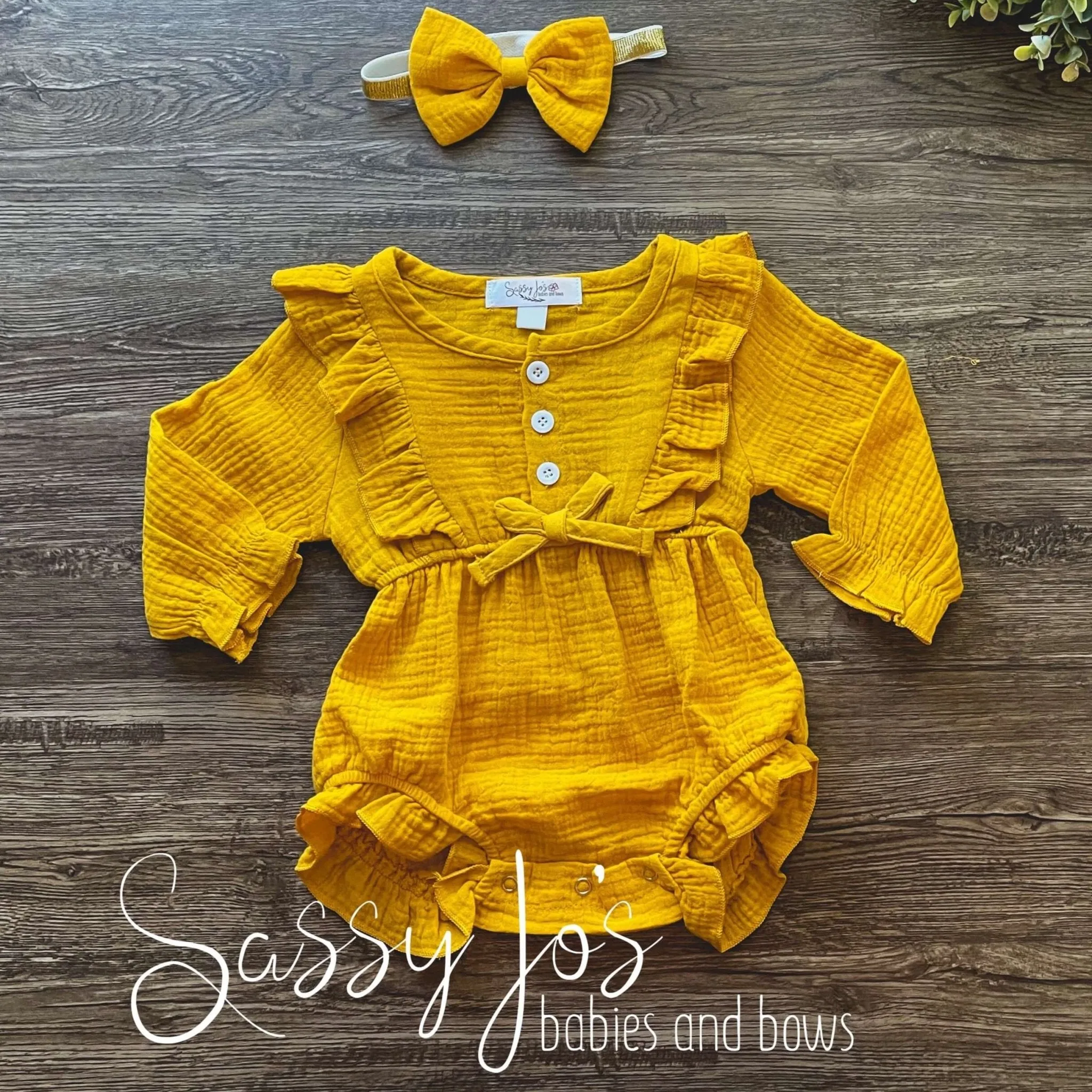 Muslin Romper   Headband Set