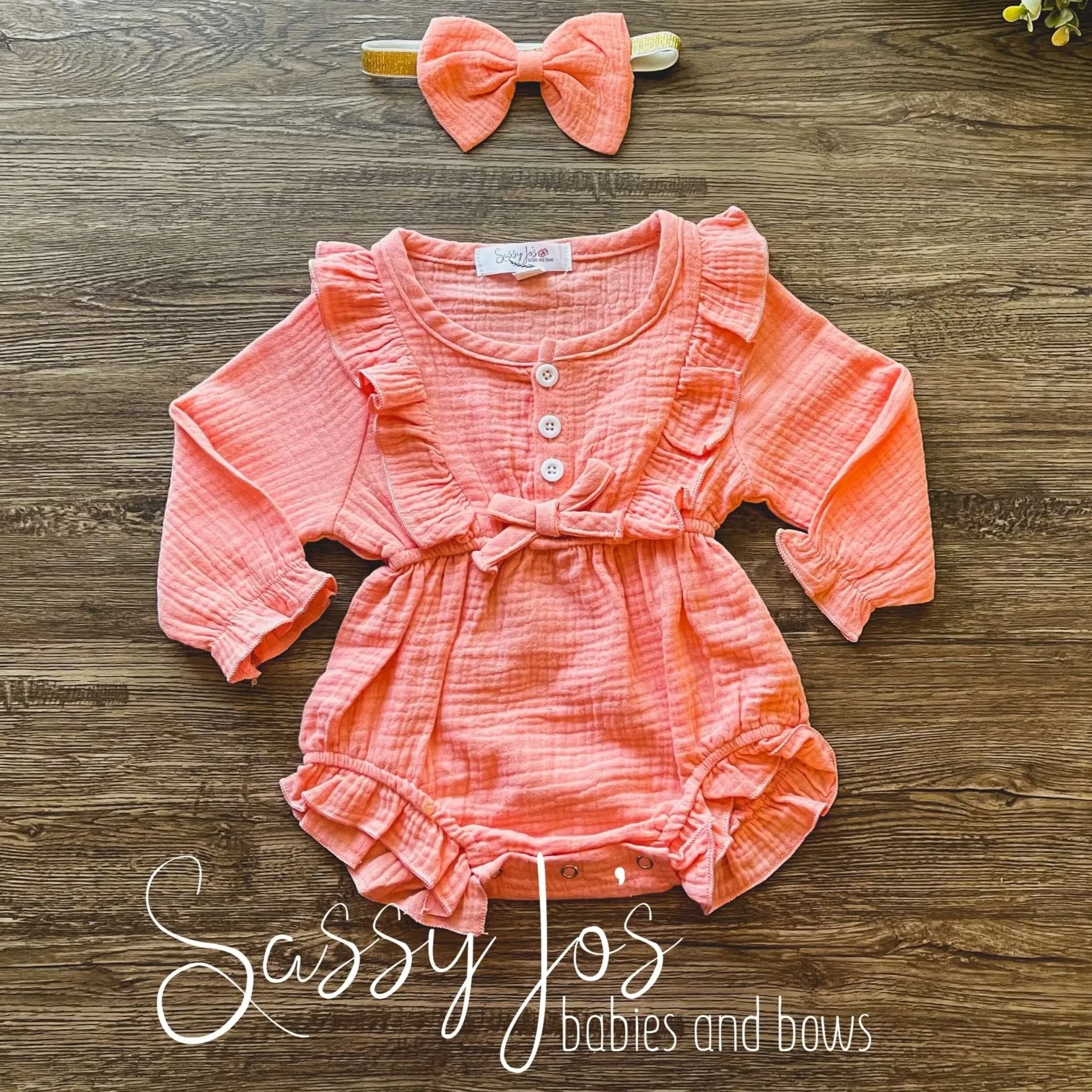Muslin Romper   Headband Set