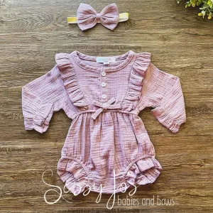 Muslin Romper   Headband Set