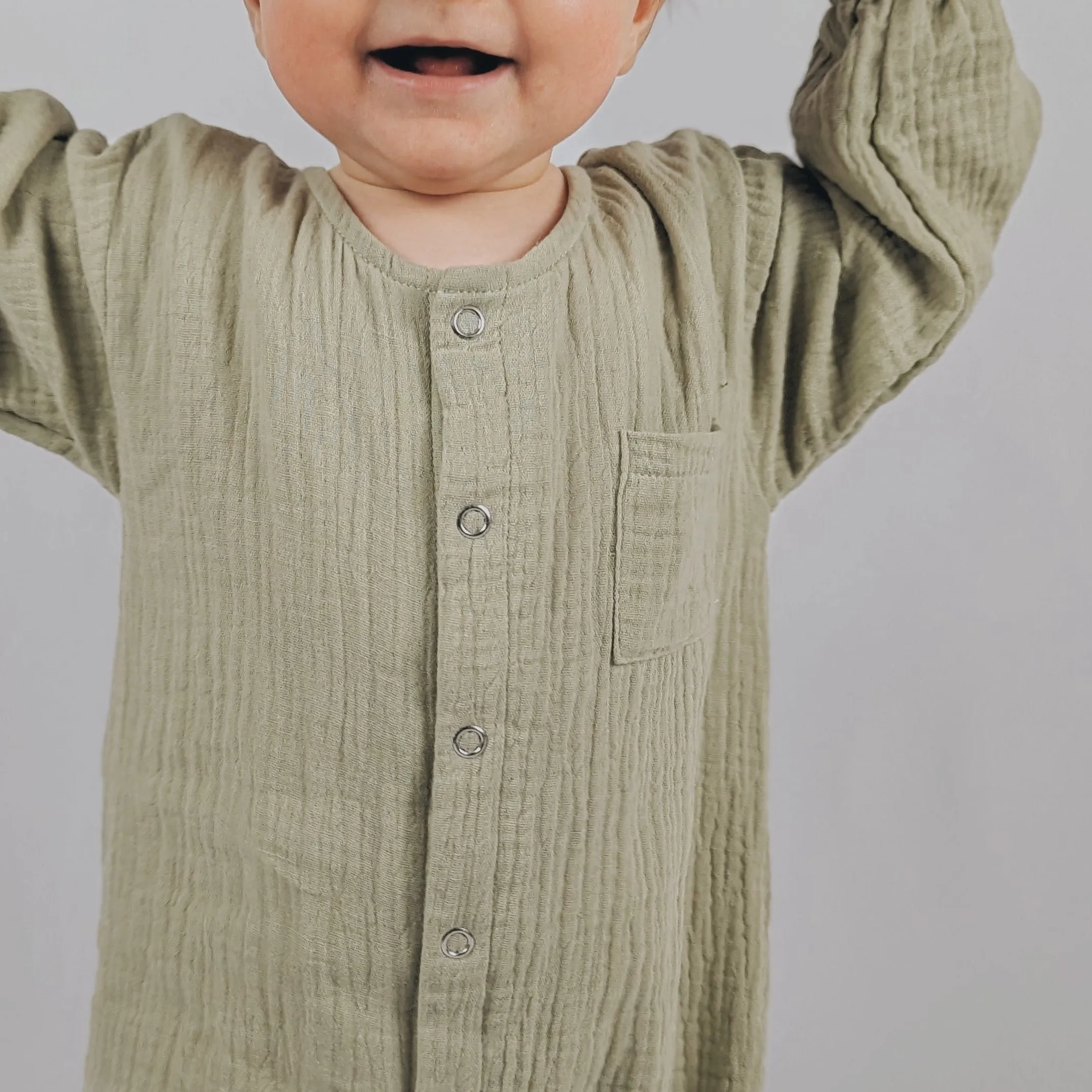 Muslin Romper - Sage