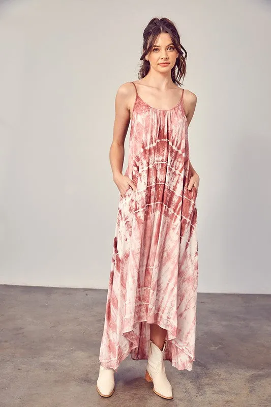 Mustard Seed Junior TIE DYE CAMI MAXI DRESS