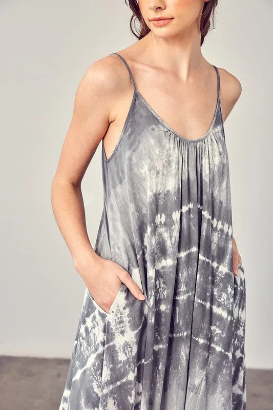 Mustard Seed Junior TIE DYE CAMI MAXI DRESS