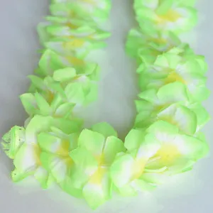 Nani Pua Lei Kiwi Green Lemon Yellow Flower Lei Luau Necklace Favor Hula