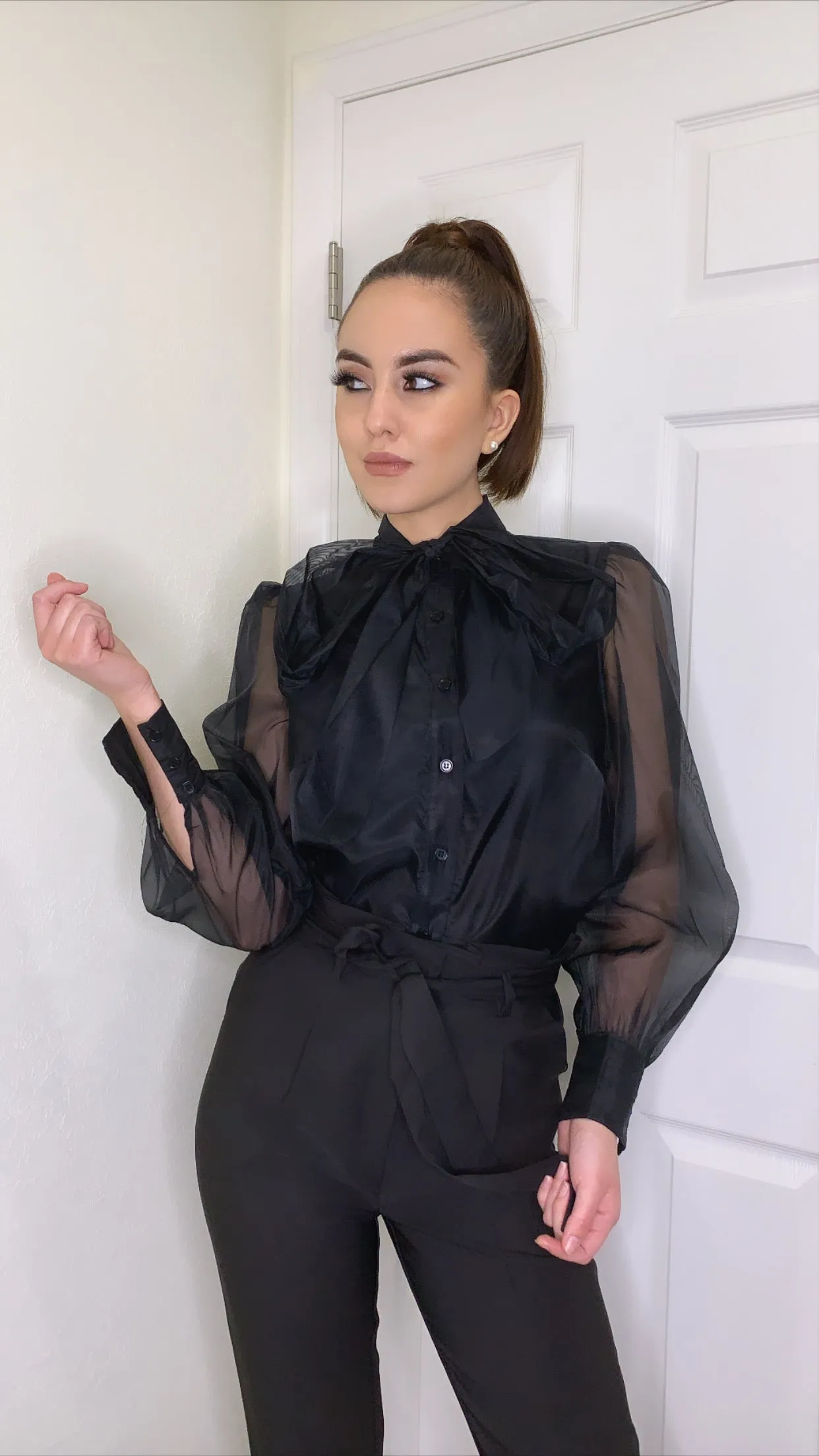 Natalia Black Palazzo Pants