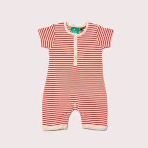 Nautical Striped Organic Shortie Romper