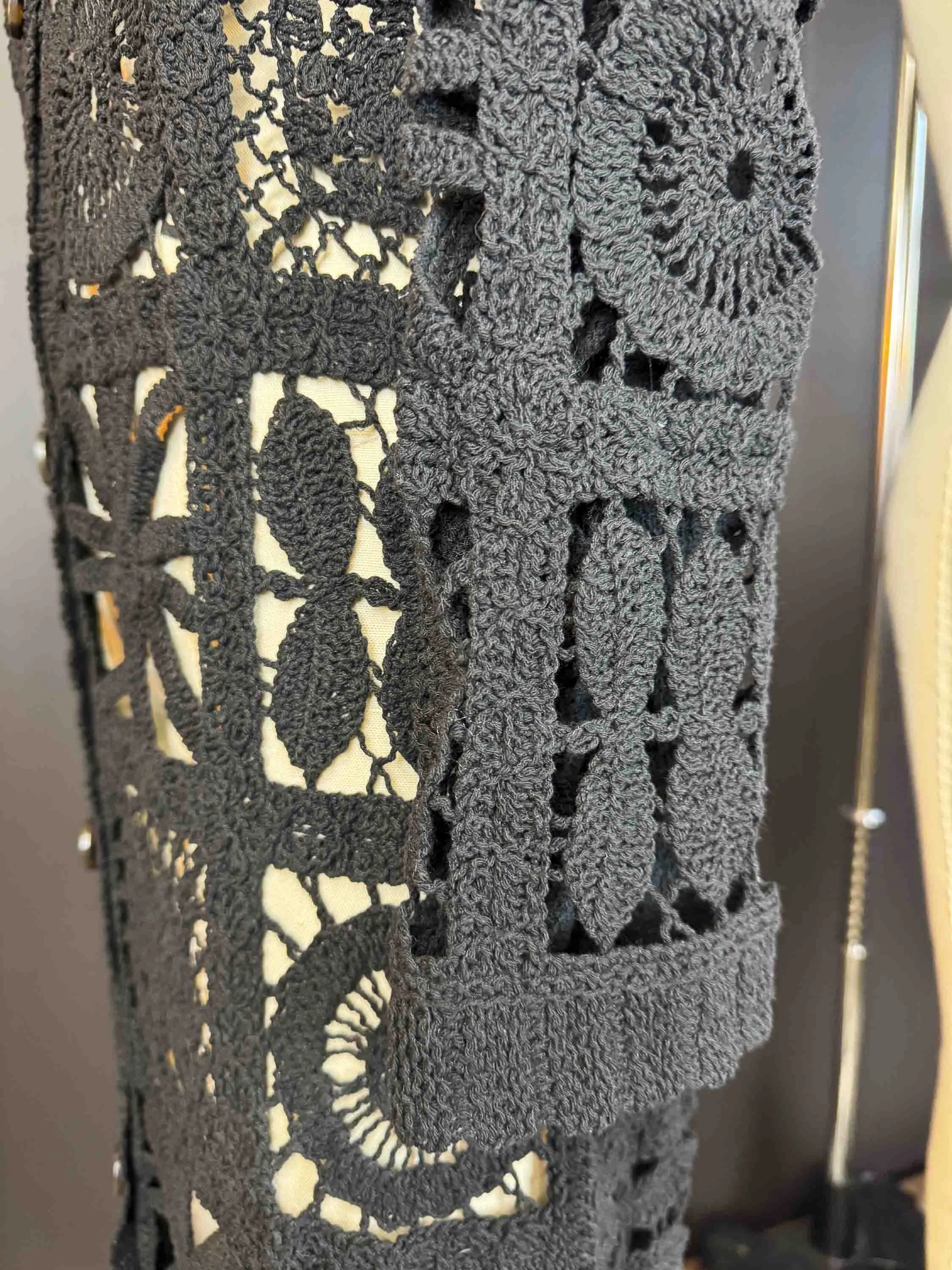 New Crochet Maxi Kimono Cardigan - Size S/M