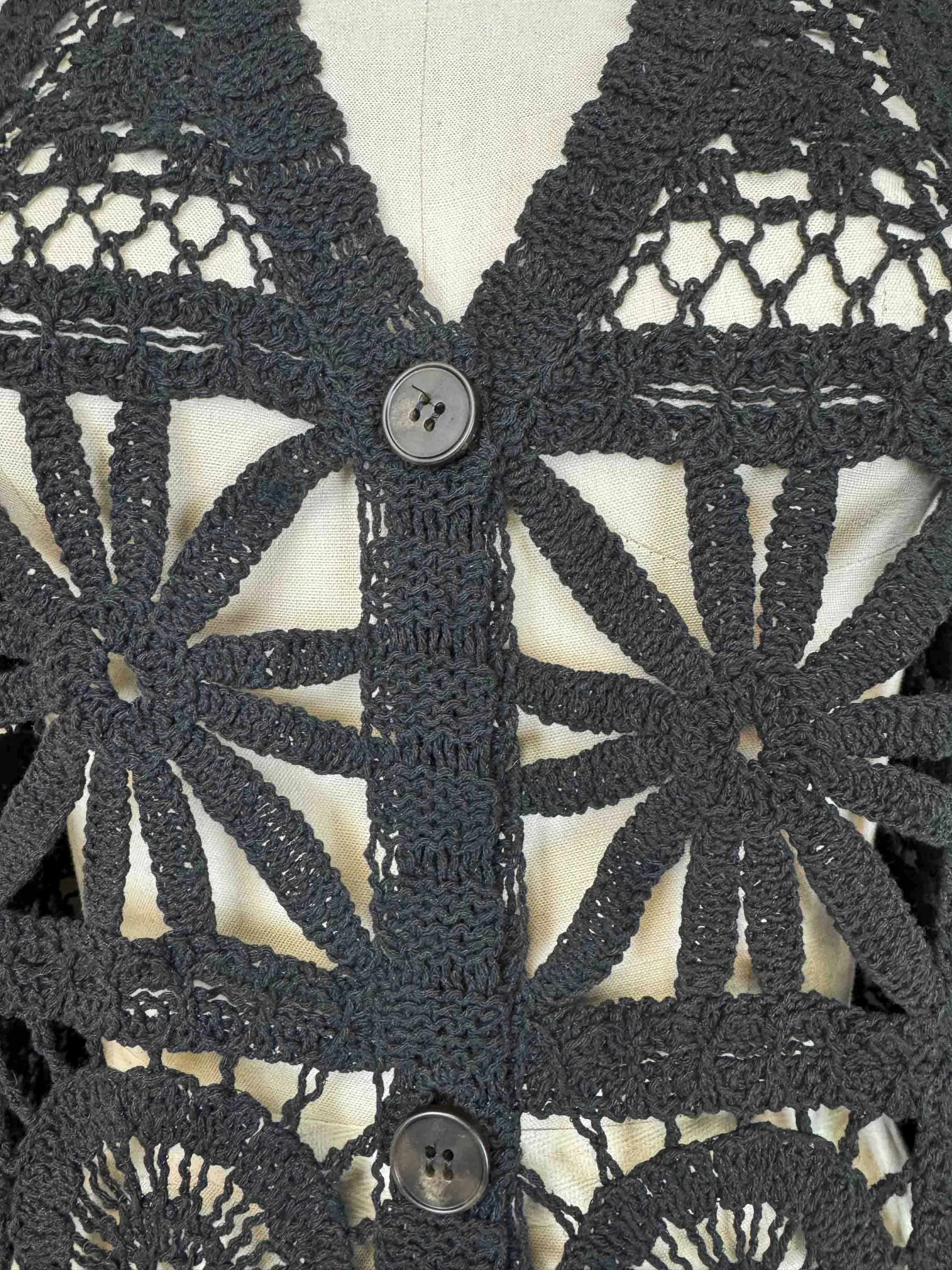 New Crochet Maxi Kimono Cardigan - Size S/M