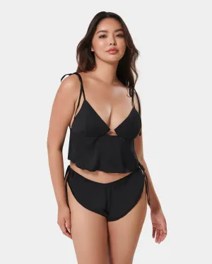 Nicole Luxury Satin Cami and Short Set Black