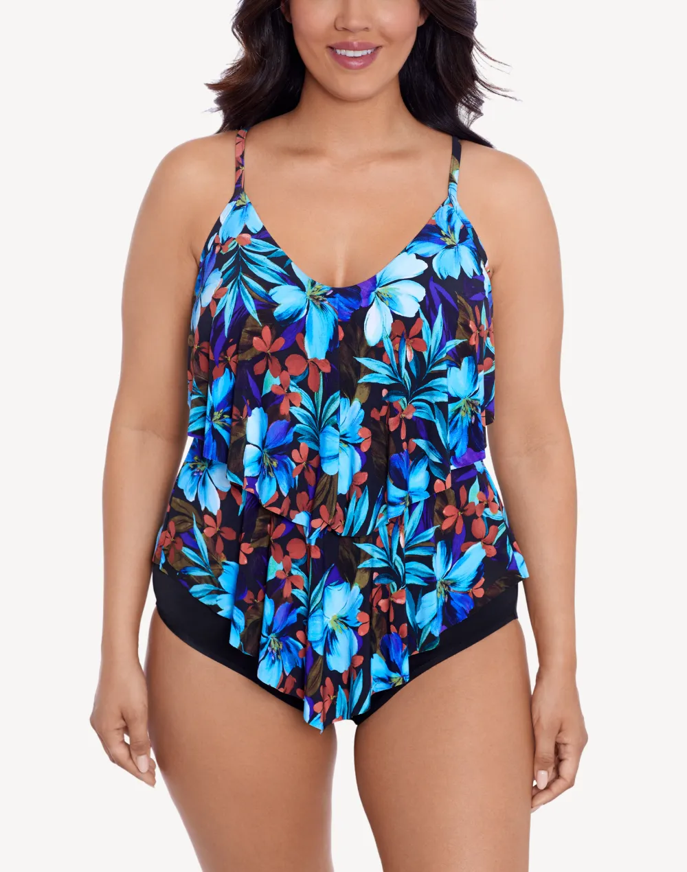Nocturnal Blooms Ronnie Tankini Top