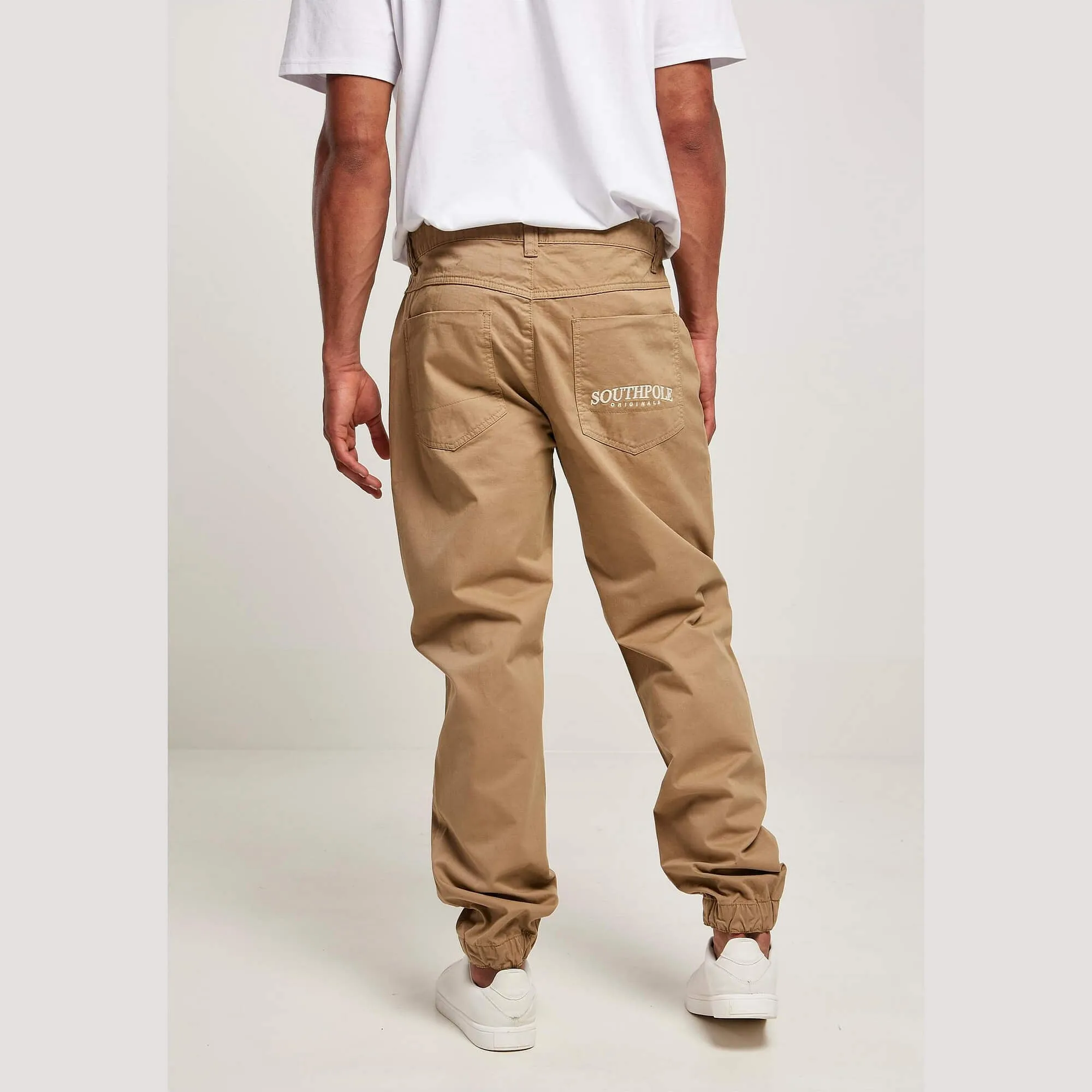 Nohavice jogger Southpole Script Twill Pants Warmsand