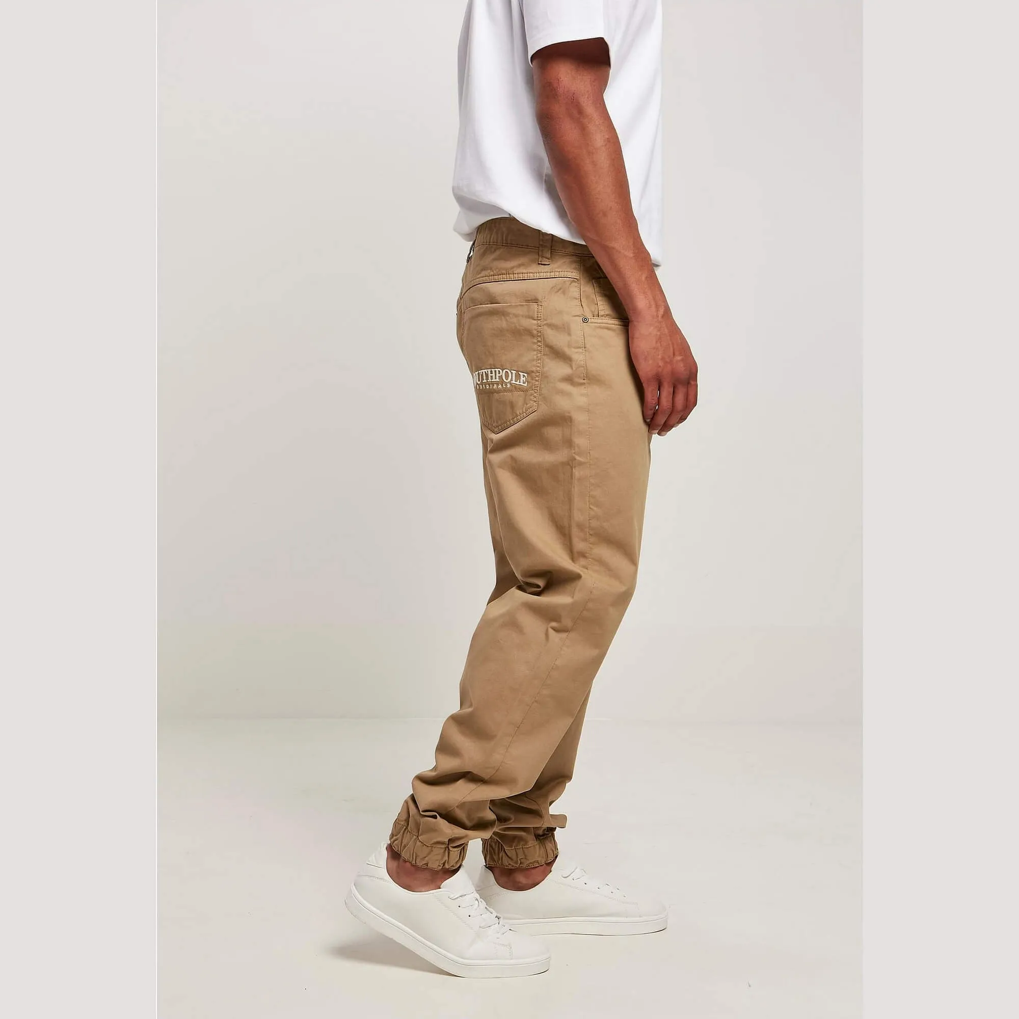 Nohavice jogger Southpole Script Twill Pants Warmsand