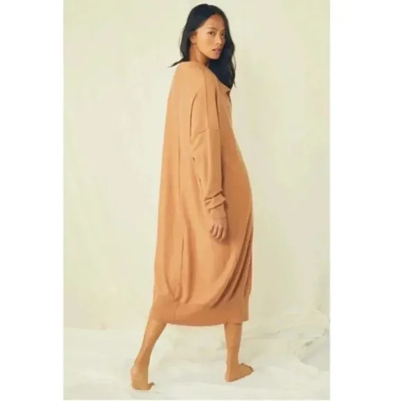 NWOT Free People Dana Cashmere Maxi Dress in Clove