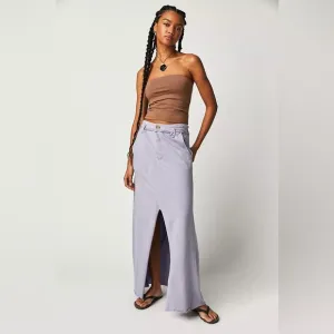 NWOT Free People FP ONE Kona Maxi Skirt in Lavender Blue