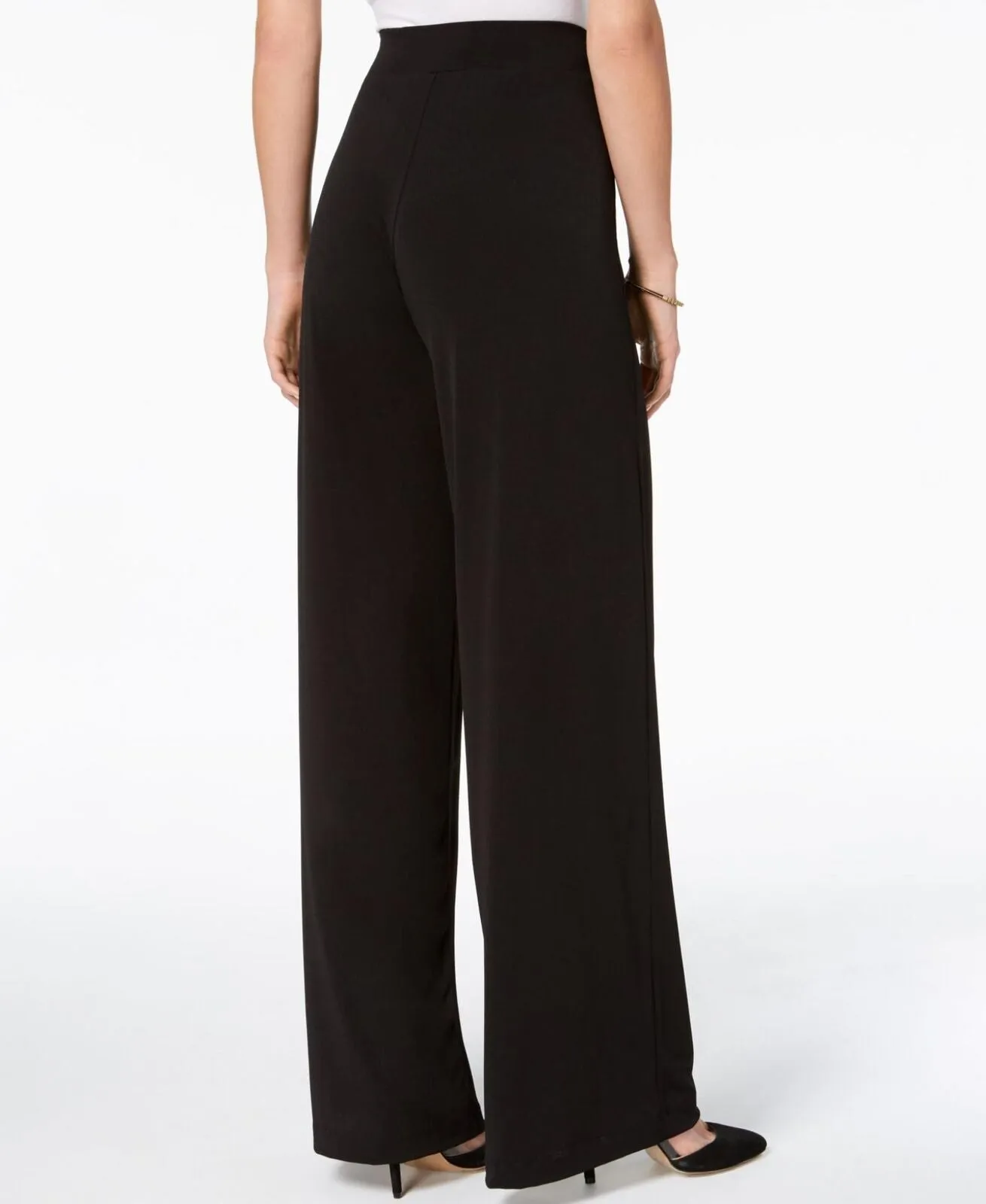 Ny Collection Womens Petites Wide Leg Pull On Palazzo Pants PQIP0025