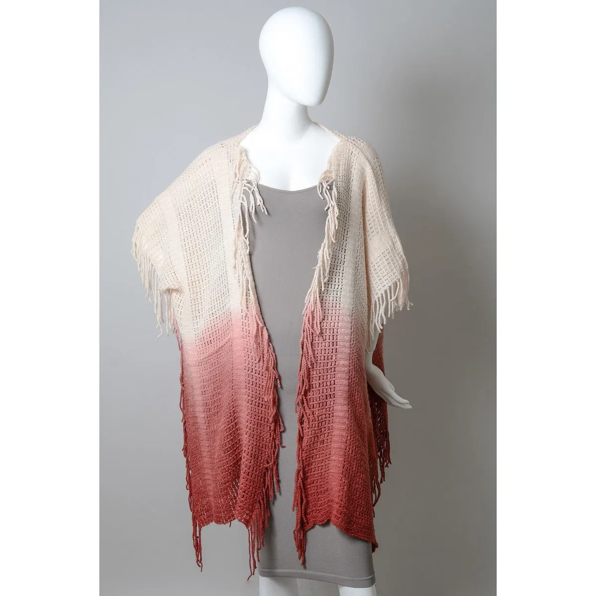 Ombre BoHo Kimono in Mocha