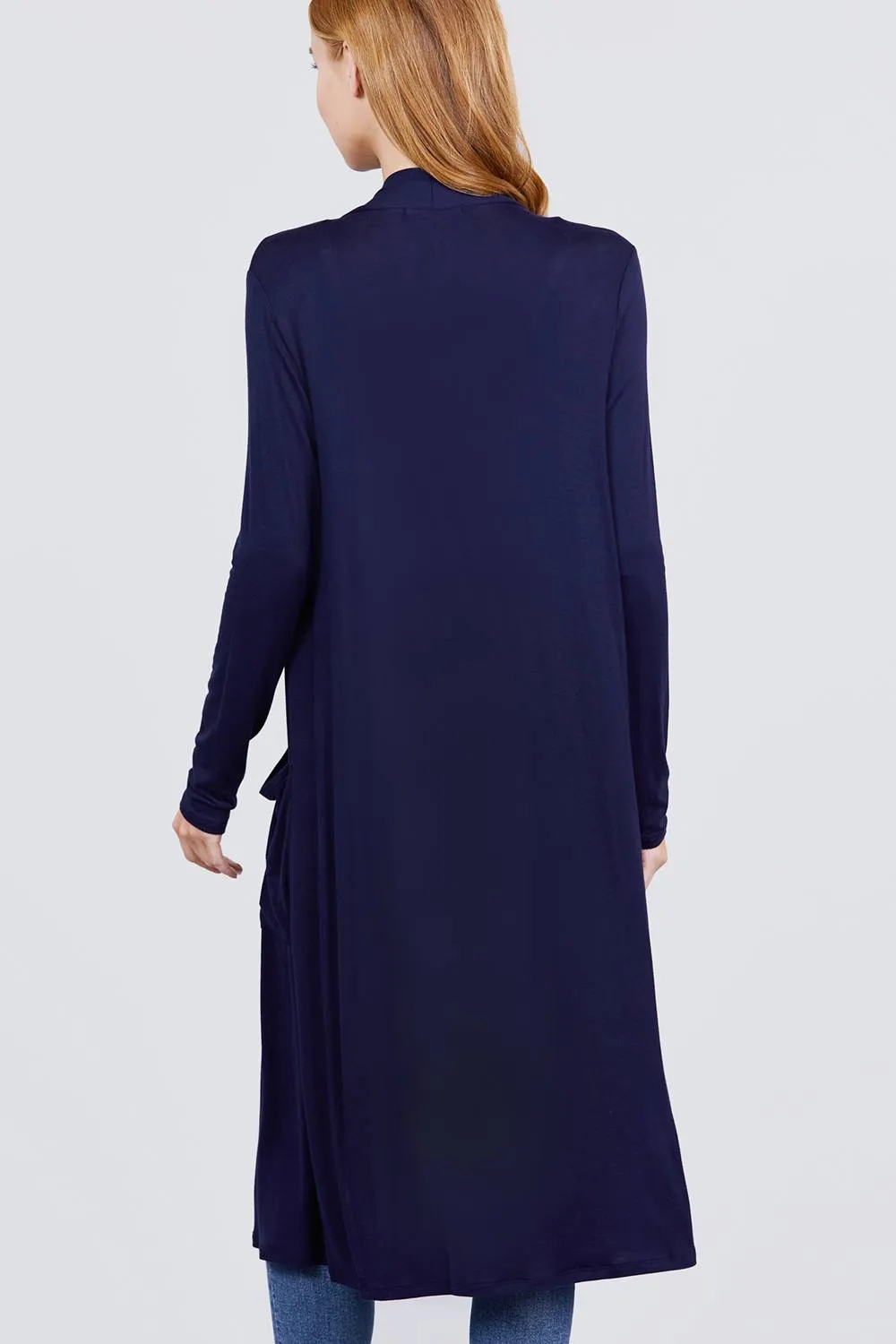 Open Front Long Cardigan