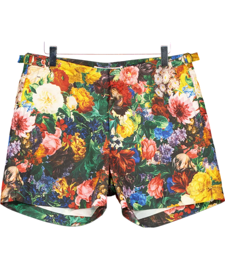 Orlebar Brown Mid-length Flower Swim Shorts In Multicoloured W32