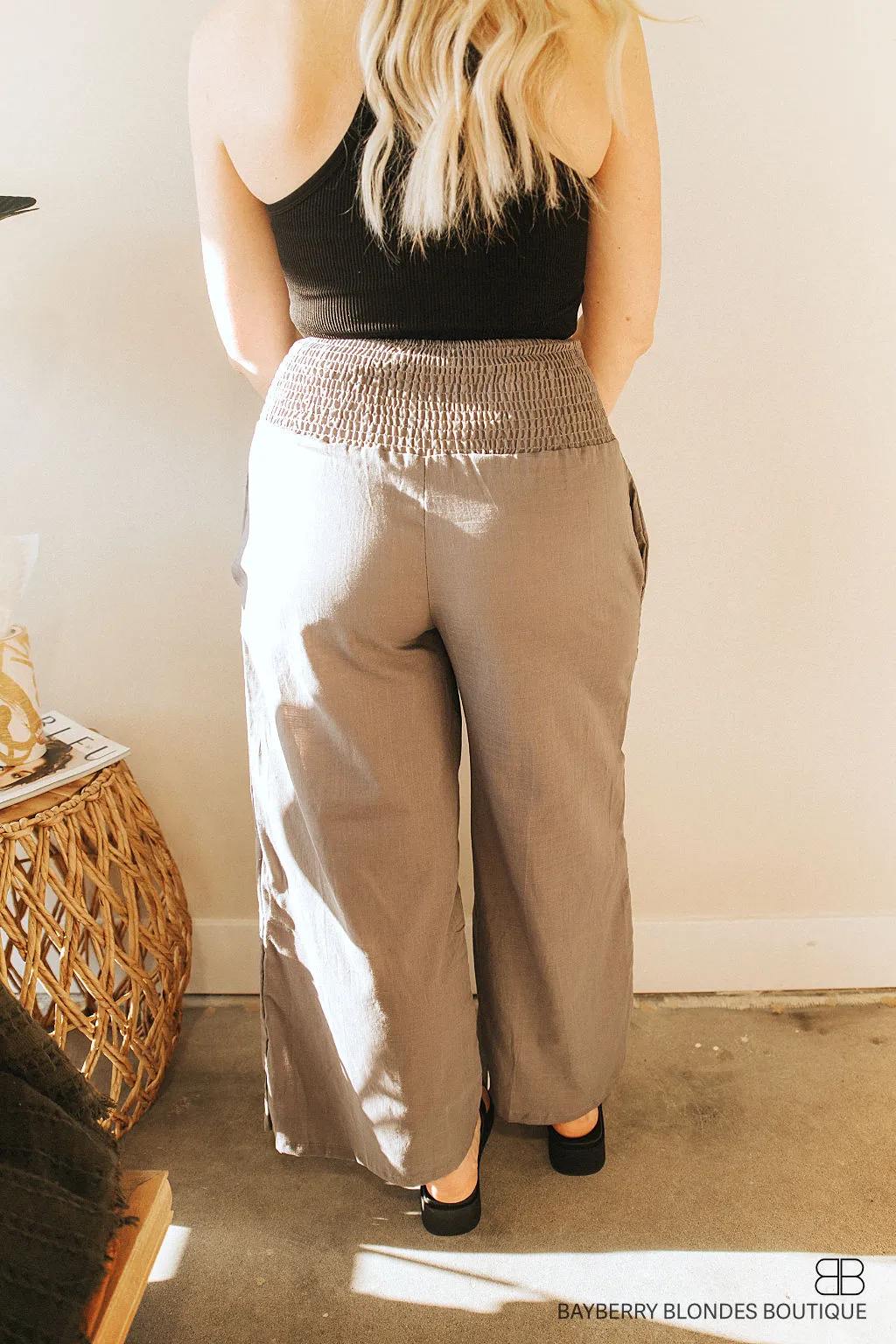 Palazzo Pants-Grey