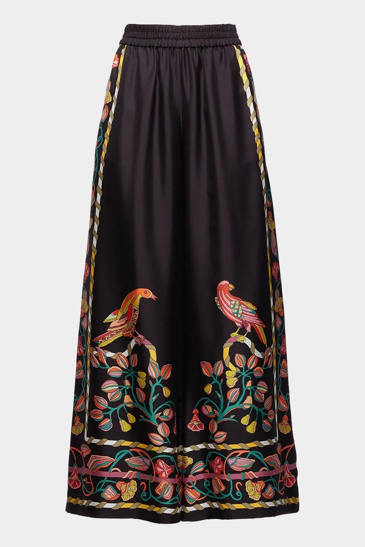 Palazzo Pants (Placed) in Borboni Placee Nero