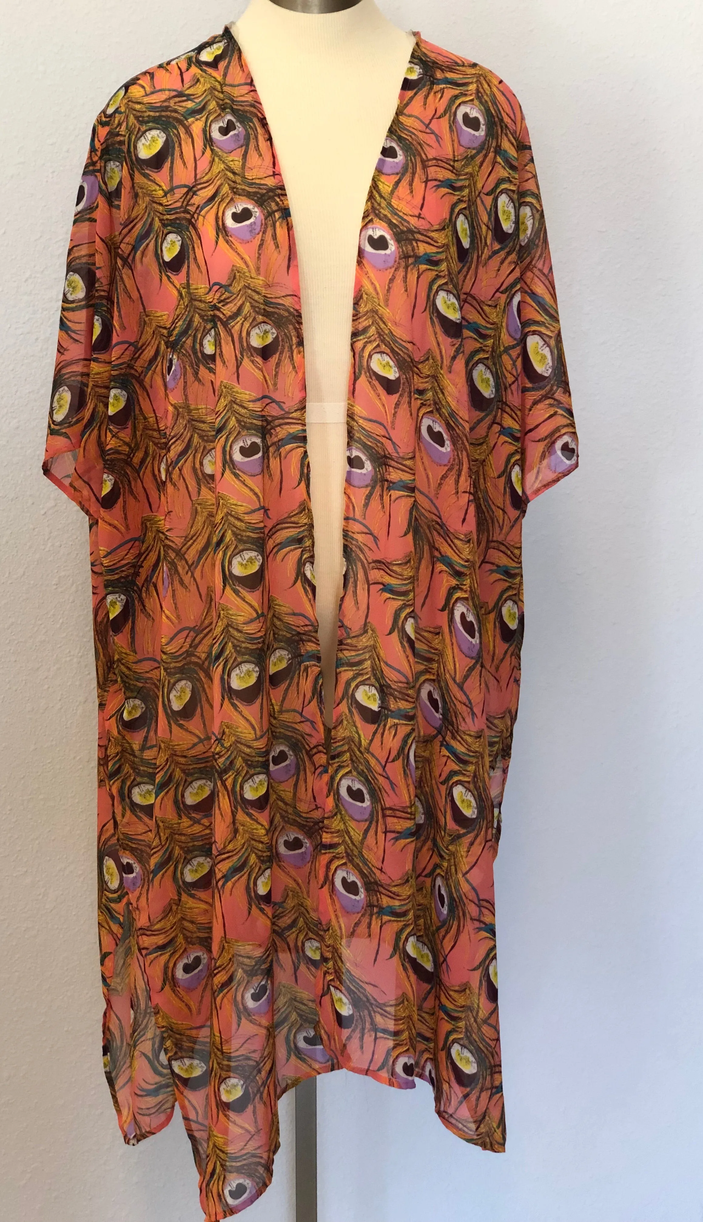 PEACOCK FEATHER KIMONO