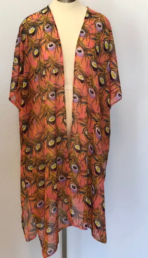 PEACOCK FEATHER KIMONO