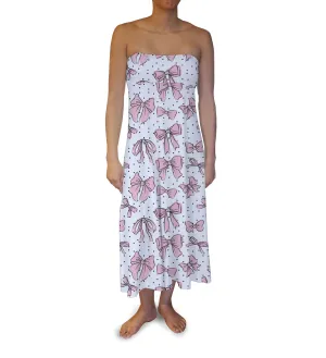 Pink Bows Maxi Skirt