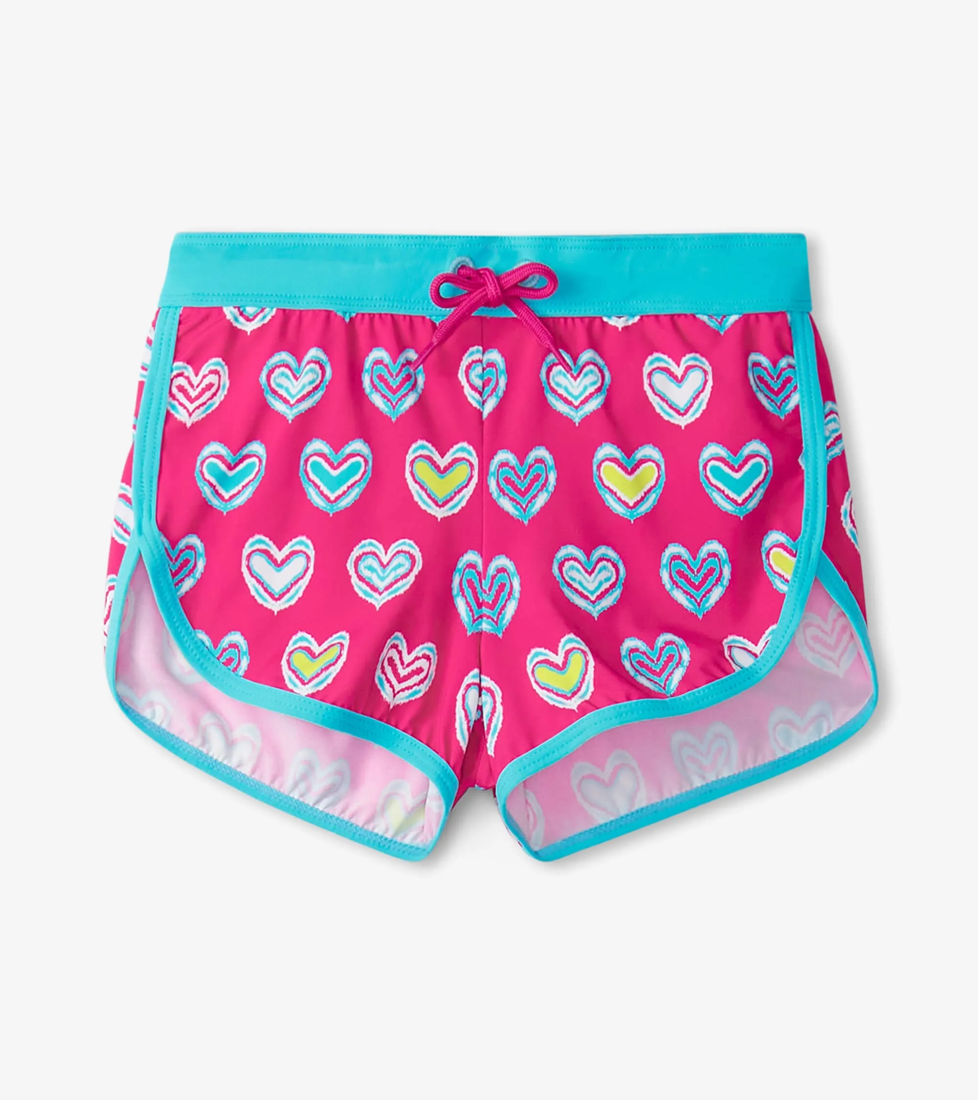 Pink Shlbori Hearts Swim Shorts | Hatley