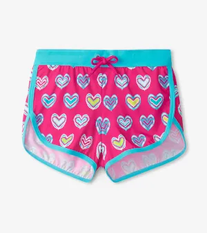 Pink Shlbori Hearts Swim Shorts | Hatley