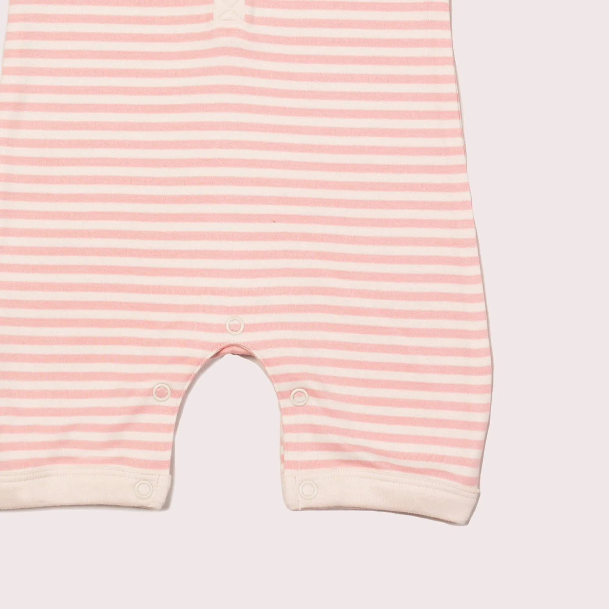 Pink Striped Organic Shortie Romper