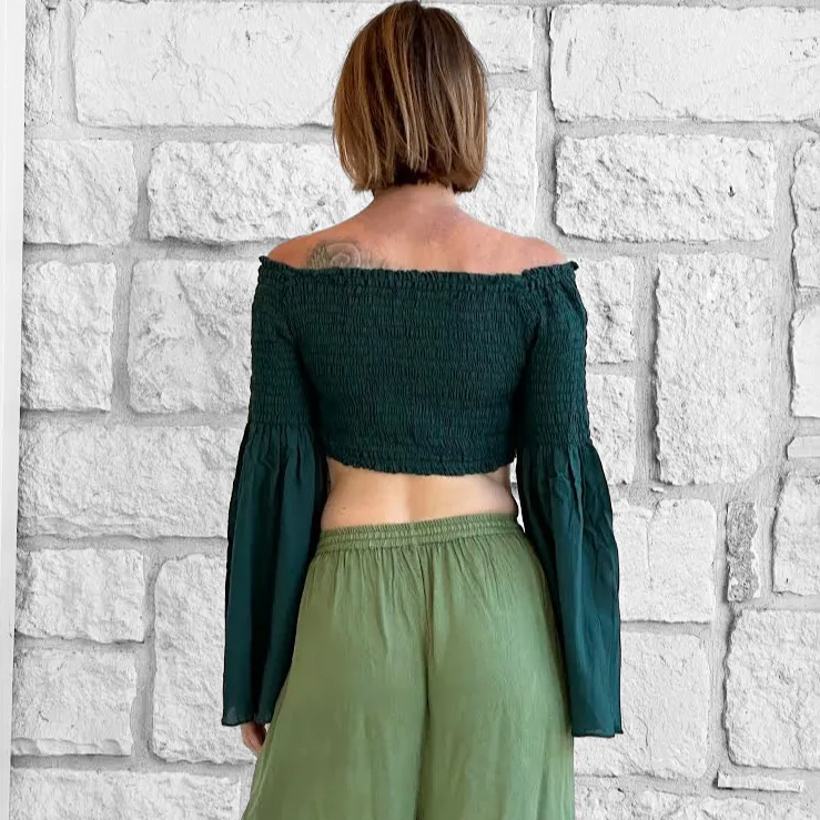 'Pixie Shirt' - Dark Green
