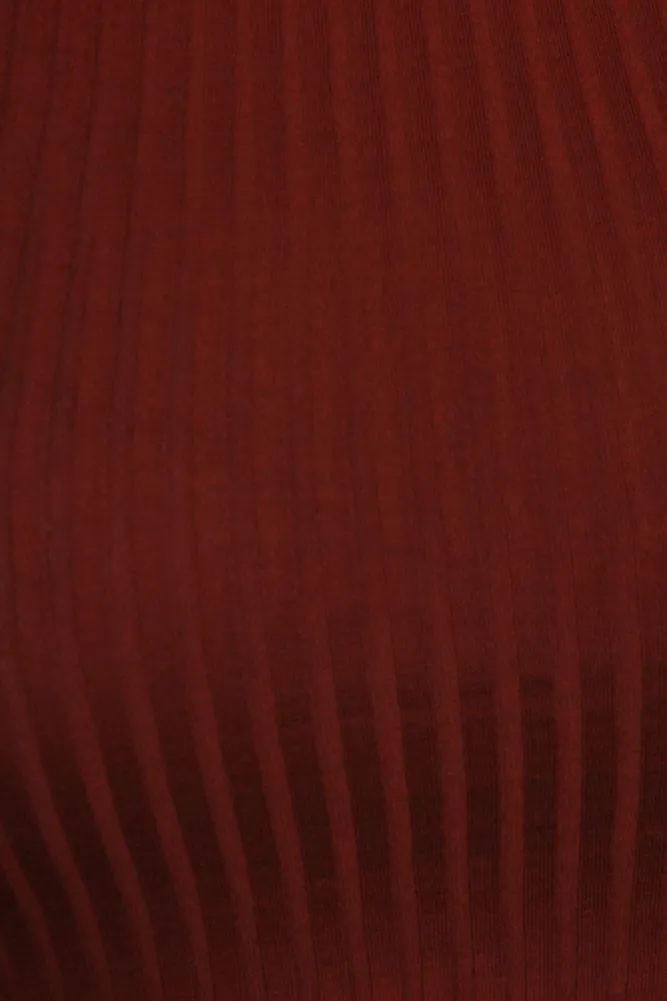 Plus Size Chic Ruched Burgundy Midi Dress