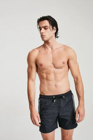 Pocket Detail Swim Shorts In Black