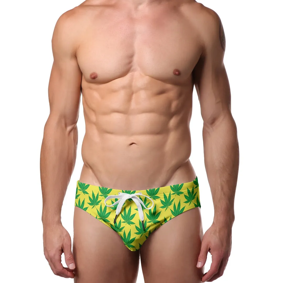 Pool Boy Weed Swim Brief
