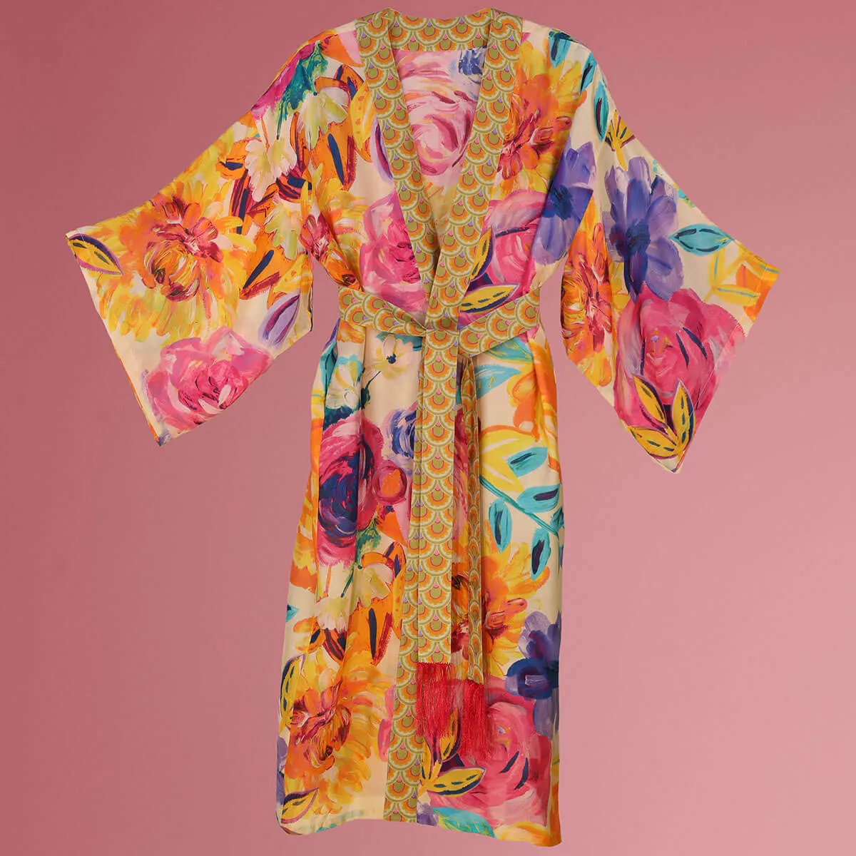 Powder Floral Frenzy Kimono