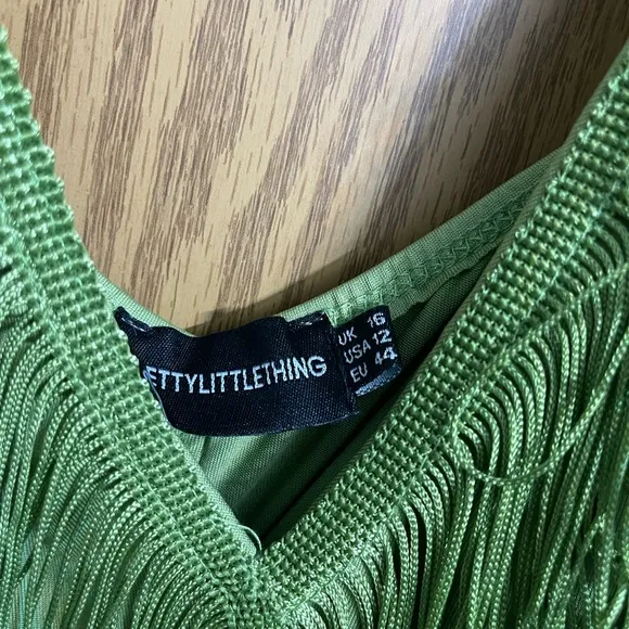 Pretty Little Thing Chic Olive Green Maxi Dress with body suit