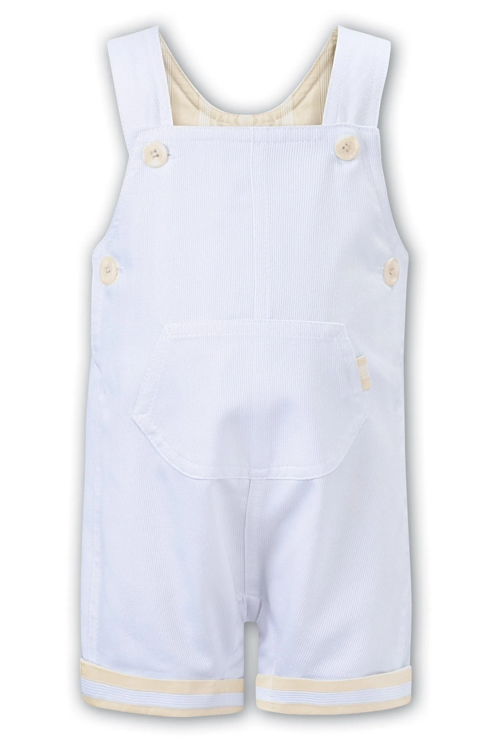 "Adam" White & Lemon Dungarees