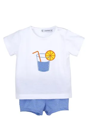 "Nikolas" Blue Polka Dot Swimwear