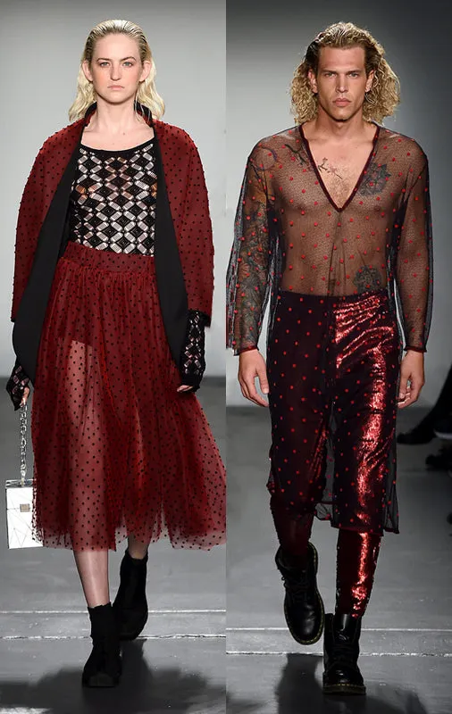 Red Polka Tulle Kimono - Made to Order