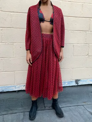 Red Polka Tulle Kimono - Made to Order