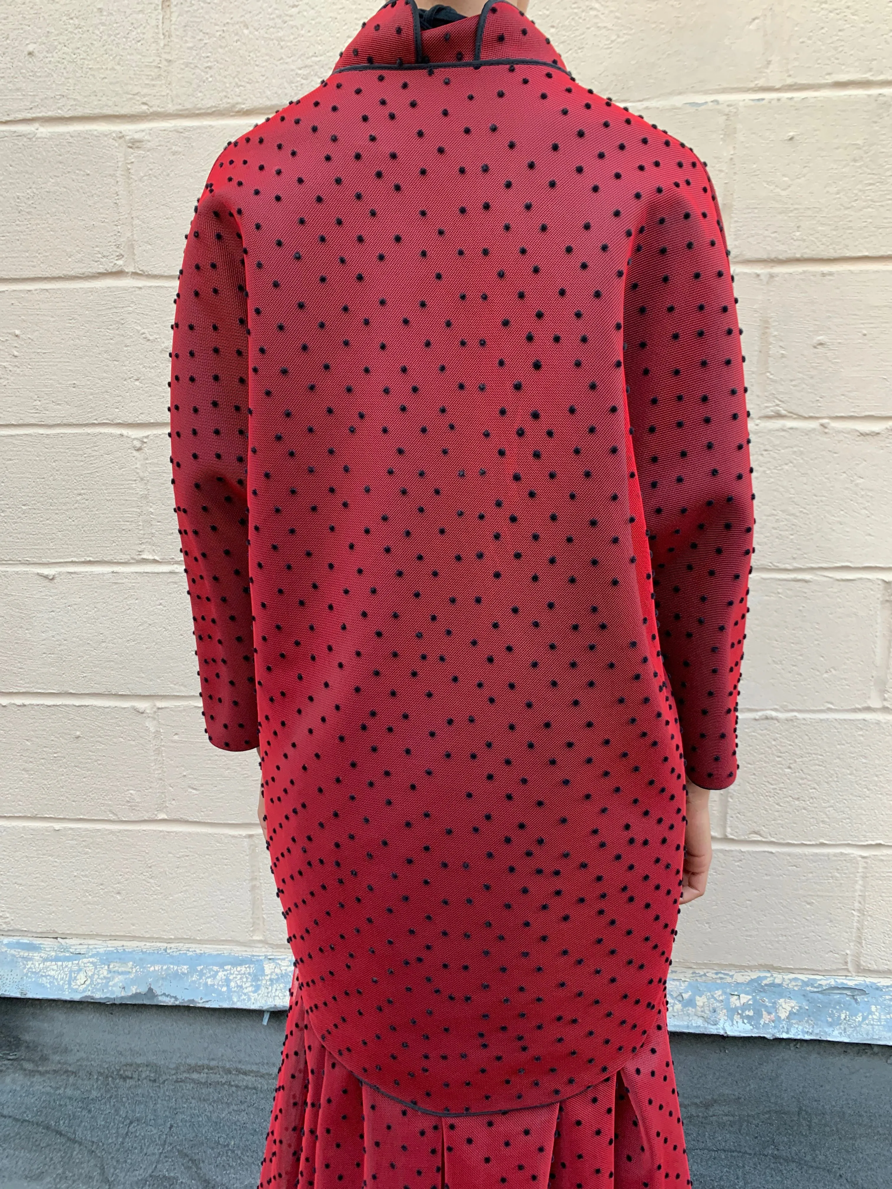 Red Polka Tulle Kimono - Made to Order