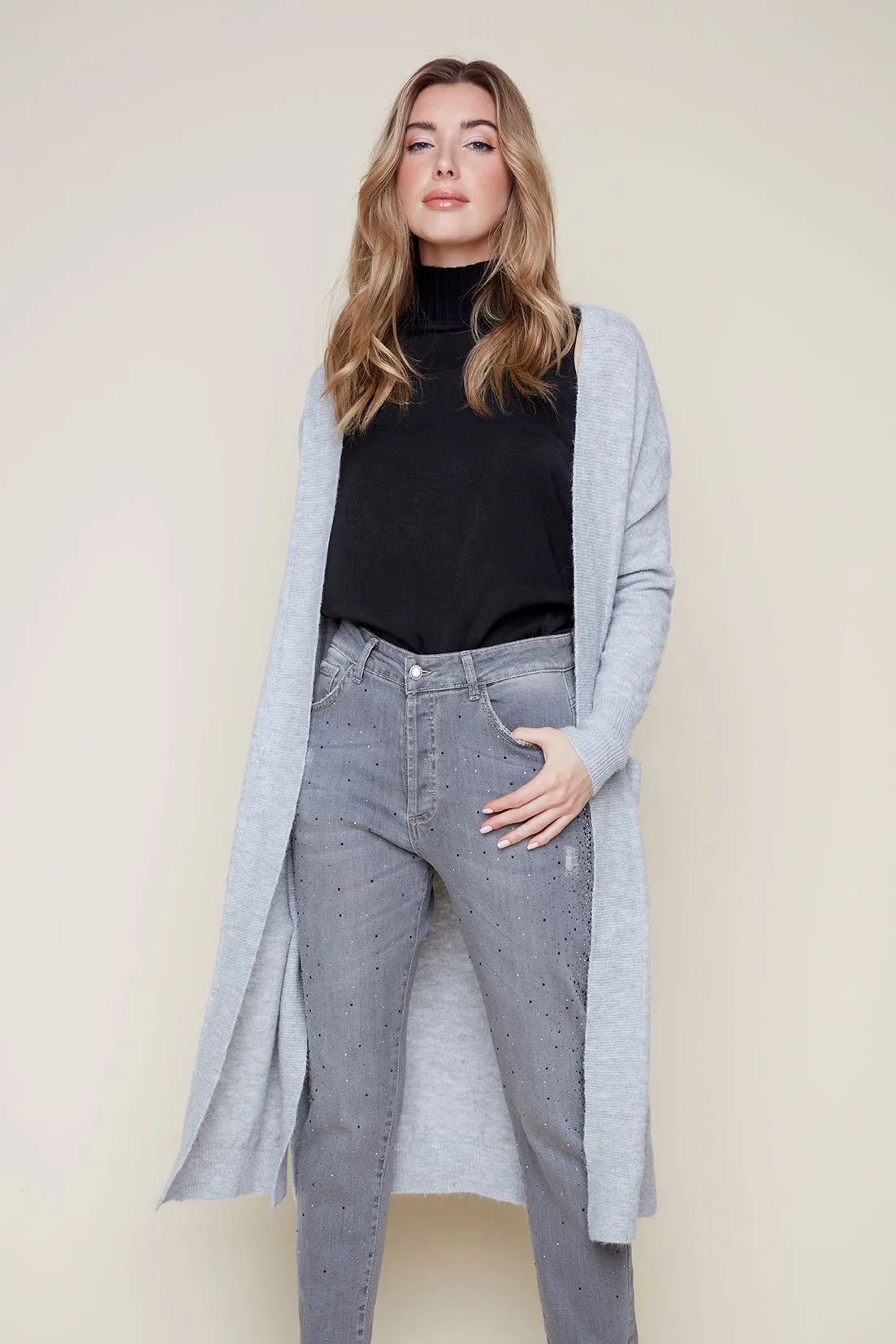 Renuar Heather Grey Cardigan