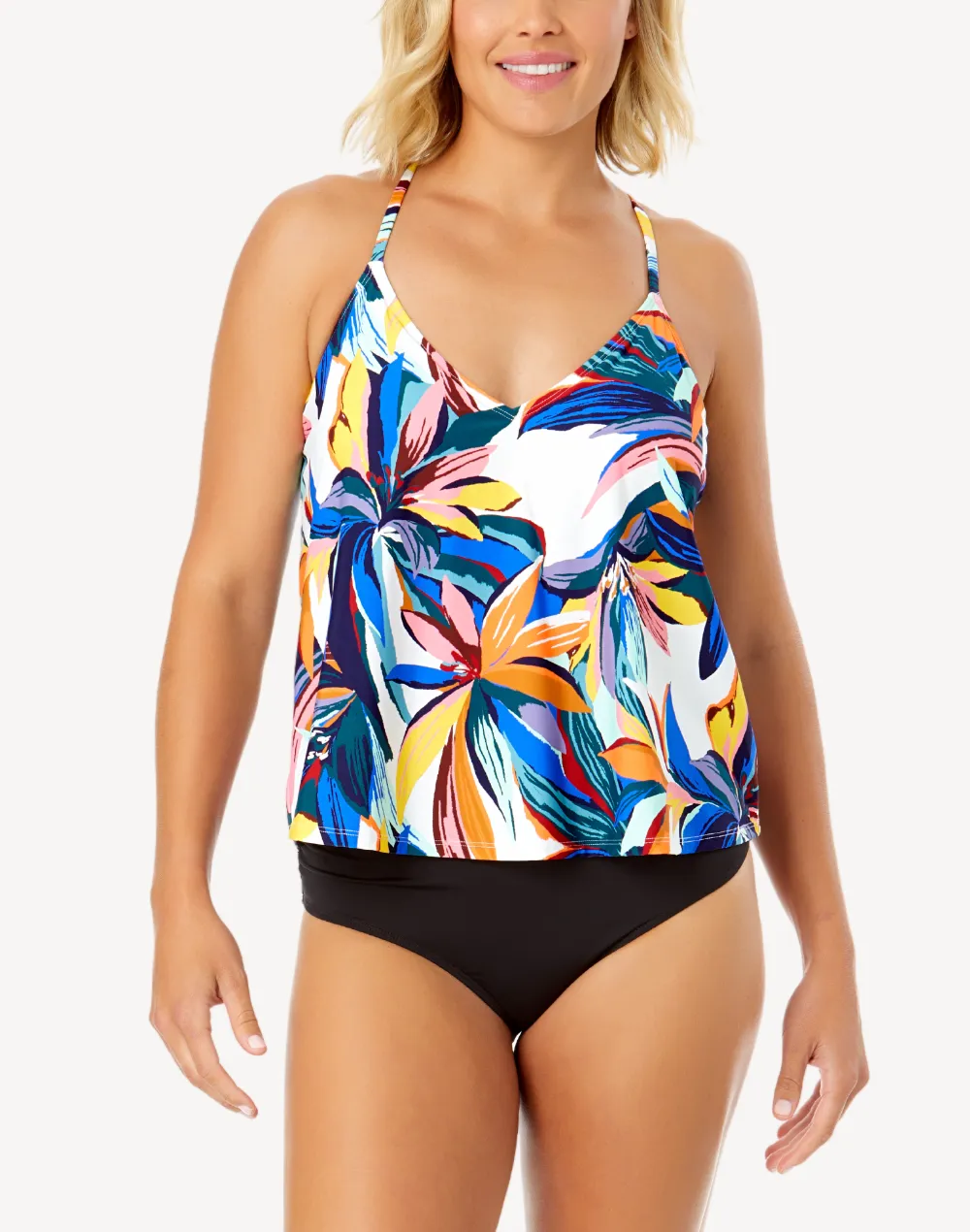 Riviera Floral Easy Triangle Tankini Top