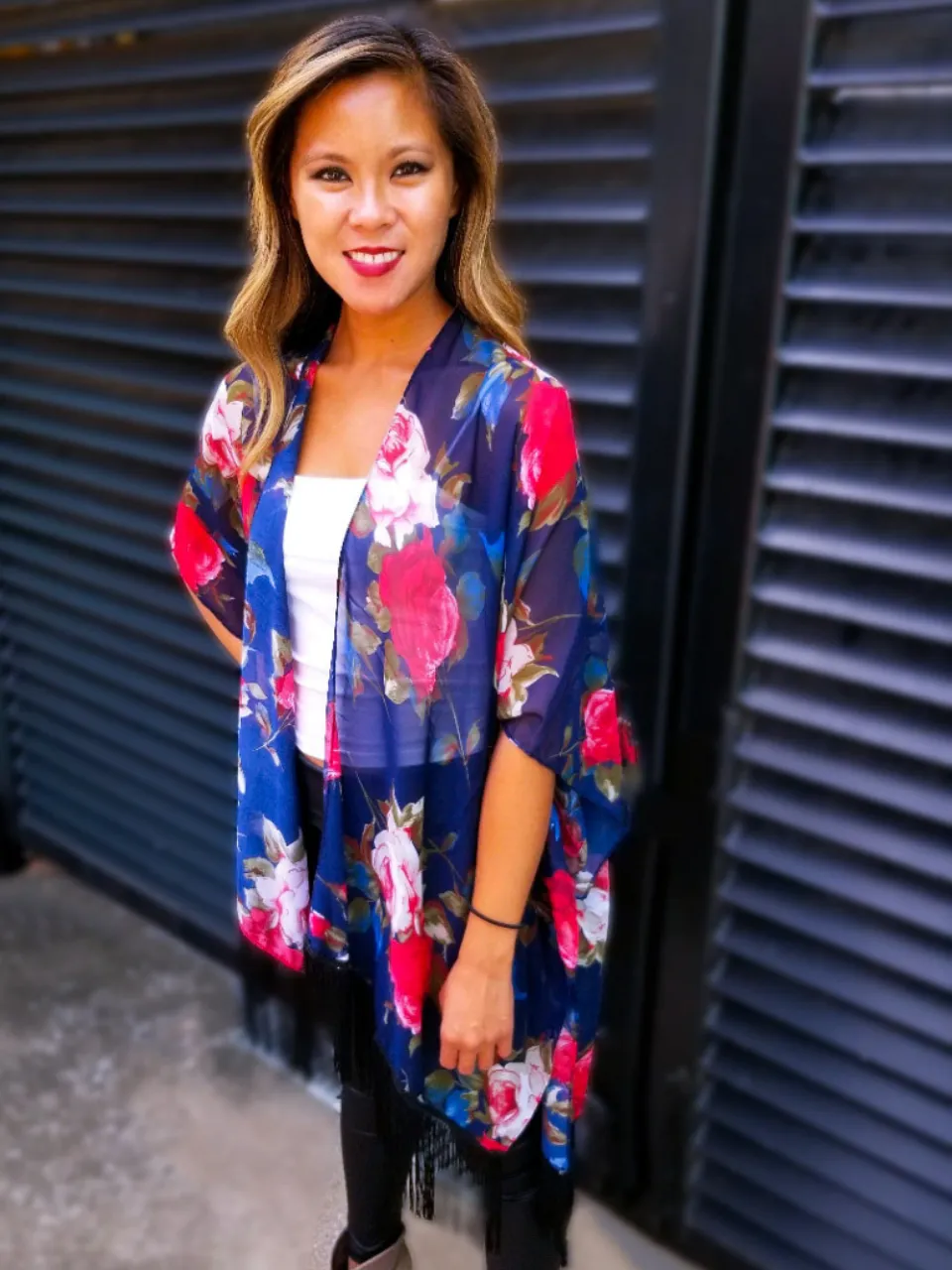 Rose Floral Pattern Kimono