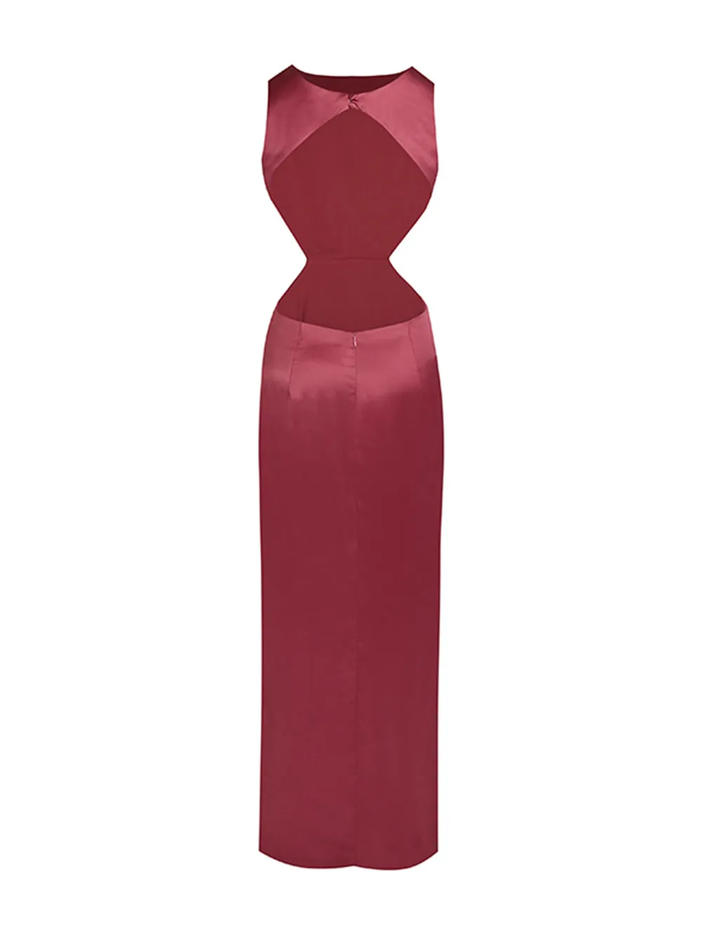 Round Neck Sleeveless Cut Out Maxi Dress KLYS011