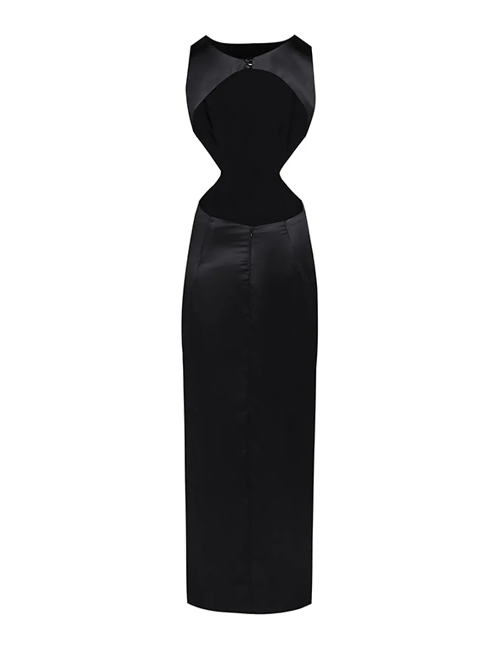Round Neck Sleeveless Cut Out Maxi Dress KLYS011