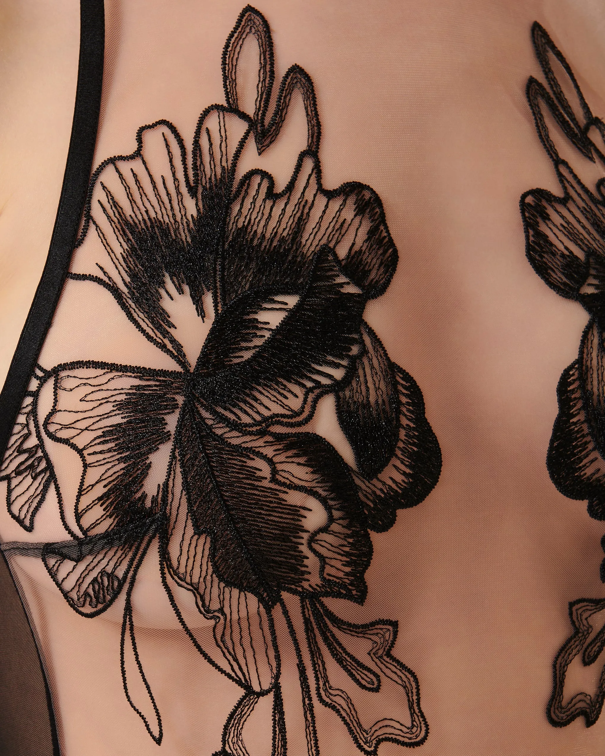 Safiya Soft Bodysuit Black/Sheer