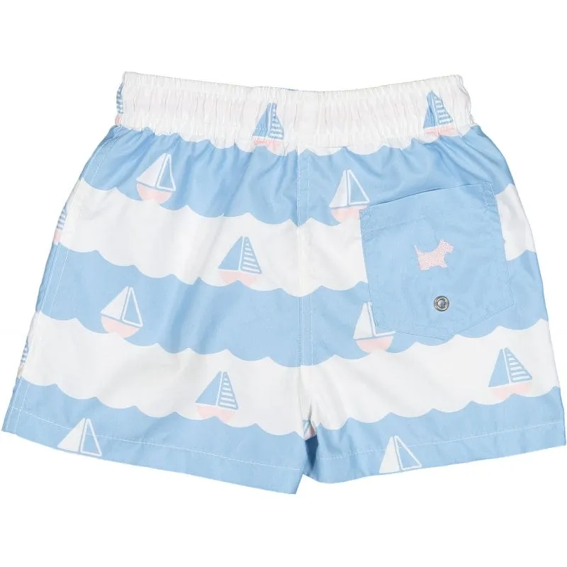 SAL & PIMENTA - Sailboat Swim Shorts - White