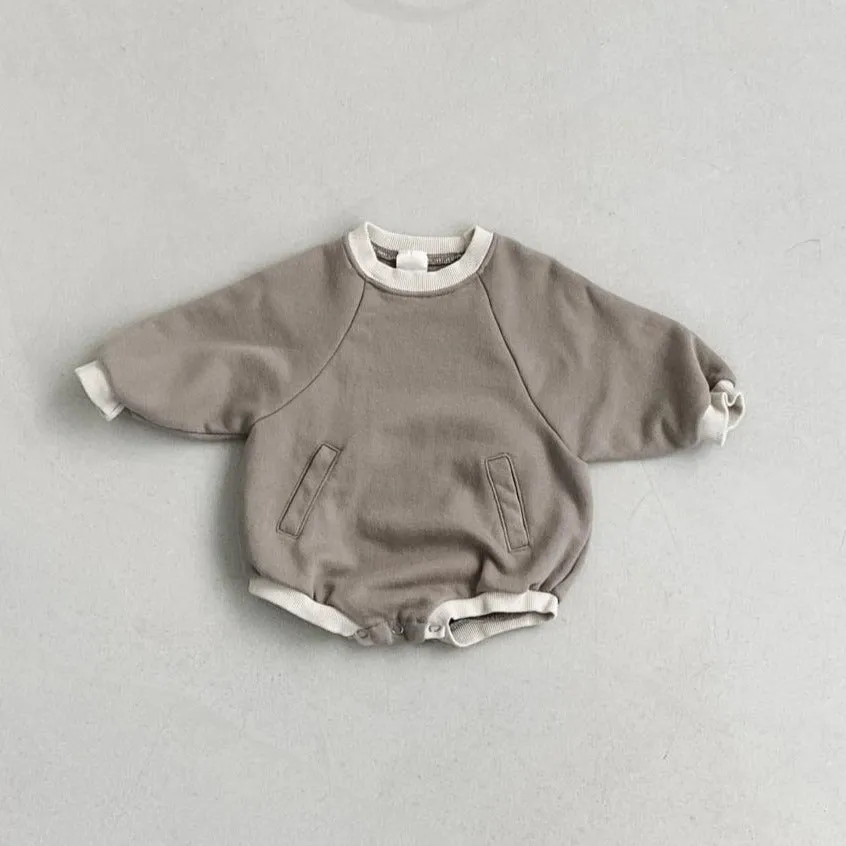 Sam Baby Bubble Romper | Mocha