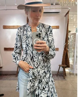 Savannah Shirt Dress Navy Combo