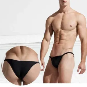 Sexy Bikini Solid Color Low Waist Swim Briefs